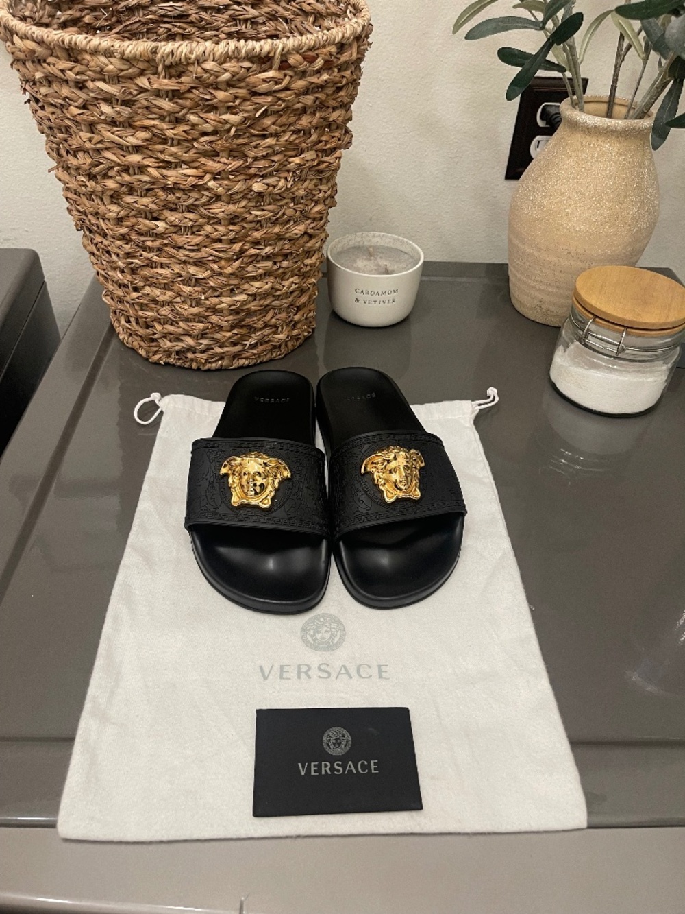 Authentic Versace Medusa Slides Sandals Size 36 = 6